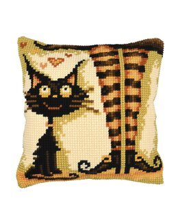 Kirjontapakkaus Tyyny Halloween Rakas kissa