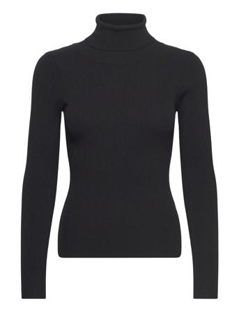 Rib Rollneck Blouse A-View Black