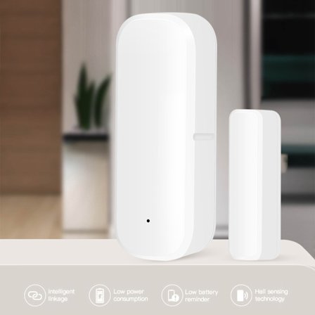 Smart 2.4G WiFi Magnetisk Dør Vindue Sensor Åben Luk Detektor Hjem Indbrudsalarm til TUYA