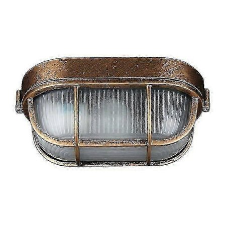 Vintage Oval Gjutjärn Aluminium Utomhus Vägglampa Sconce 1 x E26