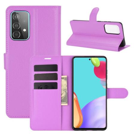 Samsung Galaxy A52 / A52s - Litchi Textur Fodral - Lila Purple Lila