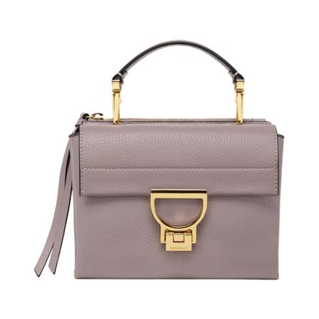 Coccinelle, Arlettis Anemone Minibag Grijs, Dames, Maat:ONE Size,leer