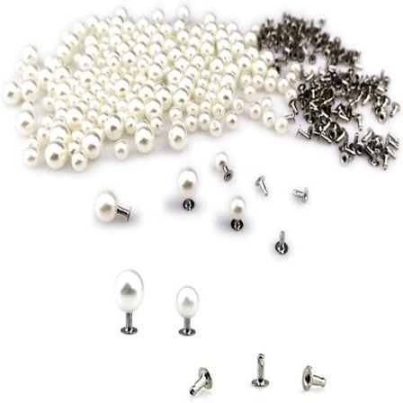 Perlebeslag for stoff, jeans med perler