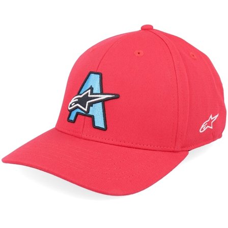 Alpinestars - Červená flexfit Kšiltovka - Elemental Red Flexfit @ Hatstore