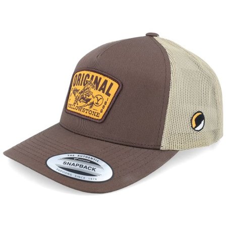 Yellowstone - Brun trucker Keps - Original Brown/Khaki A-Frame Trucker @ Hatstore