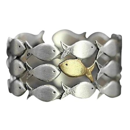 To My Daughter Swim Against The Current Ring Adjustable Finger Ring For Women - In Stock