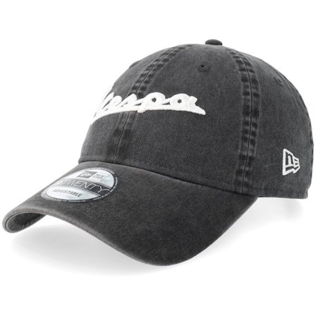 New Era - Negro unconstructed Gorra - Vespa 9TWENTY Washed Black Dad Cap @ Hatstore