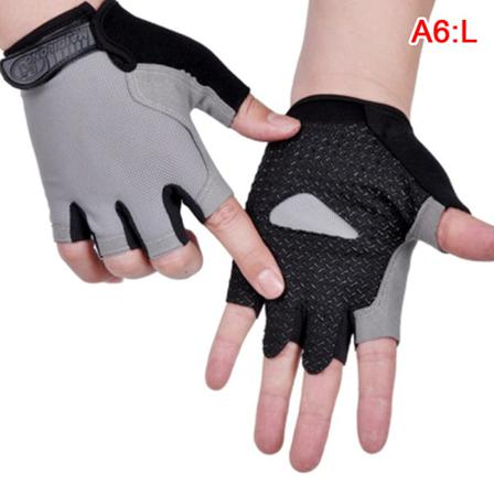 Cykling Anti-slip Anti-svett Herr Dam Half Finger Handskar Breat