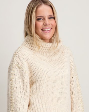 Gina Tricot Young Y stitch sweater Cremefarvet Trøjer Pige - Kids Brand Store