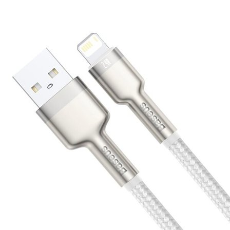 USB-kabel för Lightning Baseus Cafule, 2,4A, 2m (vit)