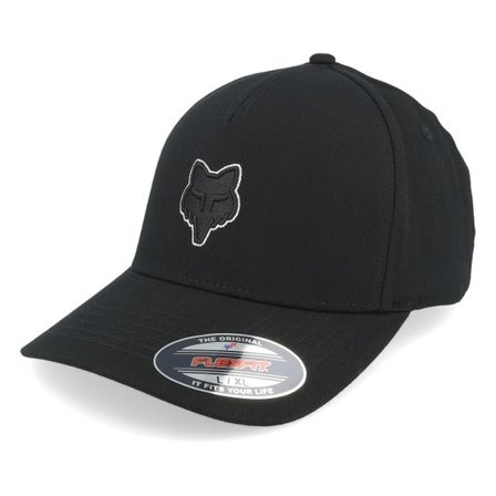 Fox - Svart flexfit Keps - Fox Head Hat Black Flexfit @ Hatstore