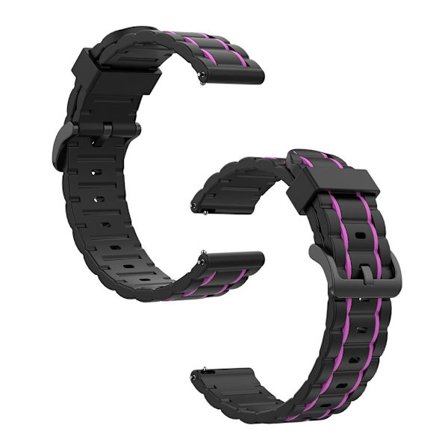 Wavy silicone watch band for Garmin watch - Purple