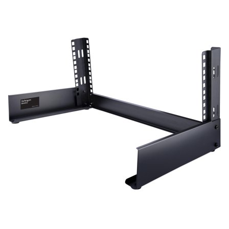StarTech 4U 19" Desktop Open Frame Rack, 2 Post Free-Standing Network Rack Switch Depth for Patch Panel/Data/AV/IT/Communication/Studio/Computer