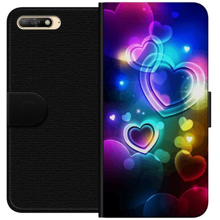 Kompatibel Tegnebogsetui til Huawei Huawei Y6 (2018) NeonKærlighed