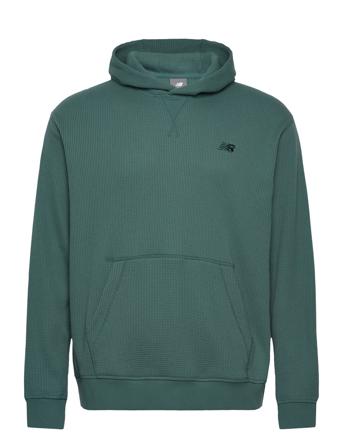 Waffle Knit Hoodie Sport Sport Clothing Sport Sweat-shirts & Hoodies Sport Hoodies Green New Balance
