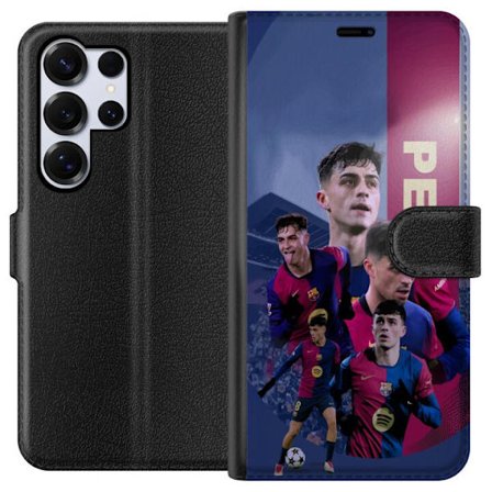 Kompatibelt Plånboksfodral till Samsung Samsung Galaxy S25 Ultra Pedri Barcelona Spanien fotboll mittfältare ung talang snabb teknik kreativ spelfö