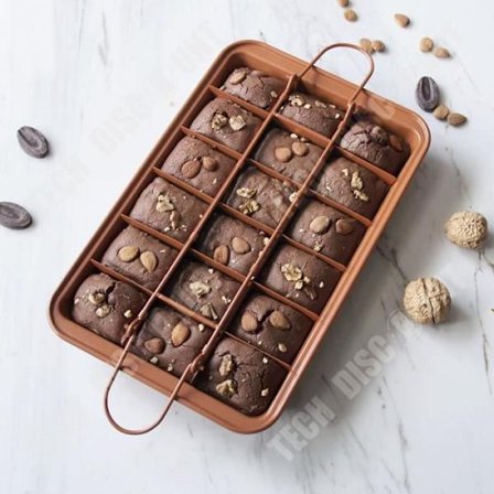 Kageform - TECH DISCOUNT - Brownieform - Nonstick - Stål med høj kulstofindhold - 31x20cm