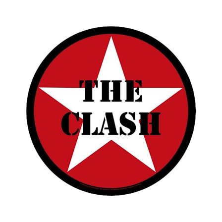 The Clash Logo Patch One Size Röd/Vit/Svart