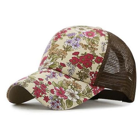 Damvattentät Trucker Hat Justerbar Flower Cap