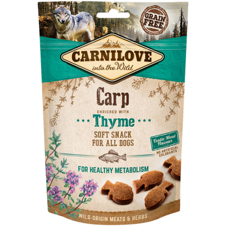 Carnilove - Dog Semi Moist Snack Karpe & Timian 200 g - Hund - Hundegodbiter & tyggebein - Naturlige godbiter for hund - ZOO.no