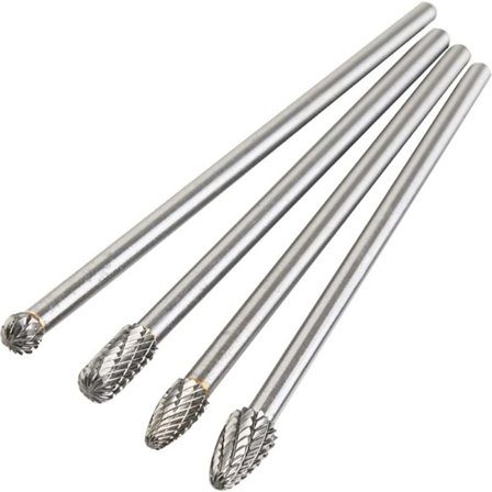 4 stk. Carbide Rotary Burr Sæt Rotary Fil Sæt Slibning Burrs