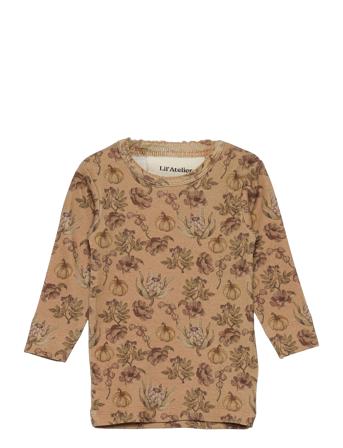 Nbfgaya Ls Slim Top Brown Lil'Atelier