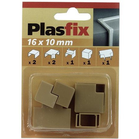 Plasfix 3420-3G Skjøte- og hjørnebiter til Plasfix, 16 x 10 mm Eikefarget, Installasjonsmaterial