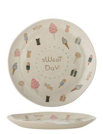 Sweets Plate Cream Bloomingville