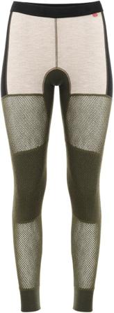 Aclima - WoolNet Hybrid Longs - Naisten - hybridikerrastohousut - Olive Night/Beige Melange/Jet Black- Kerrastohousut- Kerrastohousut - Naisten