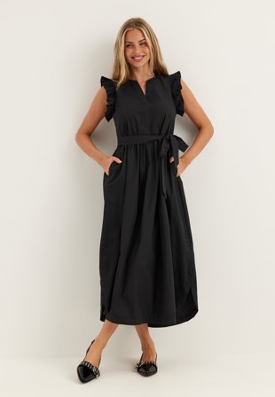 SELECTED - Slfblair-ida Regular Sl Long Dress - Black