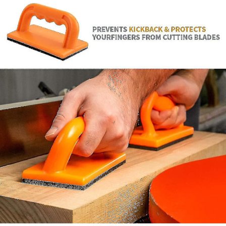 Sikkerhets skyveblokk og pinnesett | 5-pakning | Ergonomiske håndtak med maksimalt grep | Skyveblokker og pinner for bordsag, freser og trebearbeiding