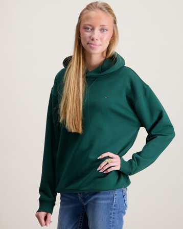 Tommy Hilfiger U TIMELESS HOODIE Grøn Hoodies/Hættetrøjer Pige - Kids Brand Store