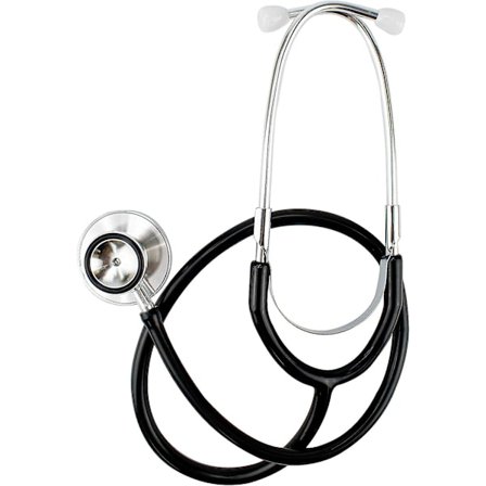Funktionelt sort stetoskop med dobbelt hoved og dobbelt brug