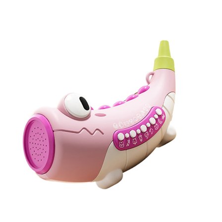 Farverigt dinosaurhorn blæselegetøj til børn, oral muskeludvikling, interaktiv musiktrompet til tidlig uddannelse