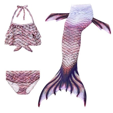 3 stk Kids Mermaid Tail Bikini Sett B-150CM B-150CM
