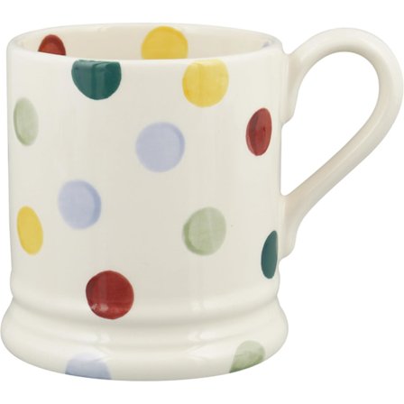 Iso Muki, Keraaminen Kahvimuki Iso - Kivimuki, Latte, Kahvi - Kauniit Mukit, Syntymäpäivälahja - Kahvimuki Pilkkuja