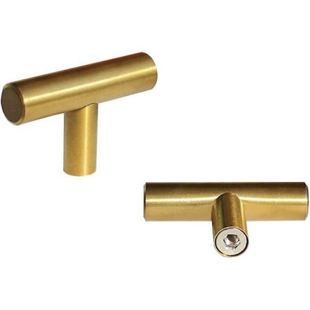 2" Knoppar till kökslådor i borstat nickel (5-pack, guld)