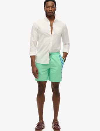 Superdry Sport Sport Graphic 17 Swim Short - Green - S