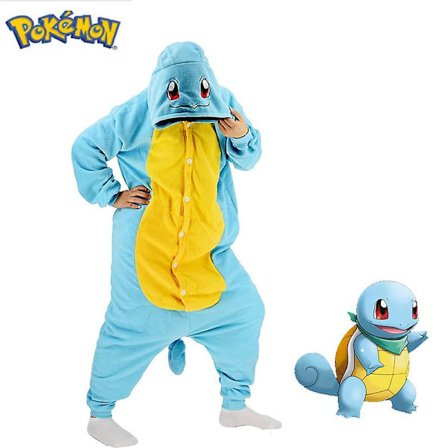 Onesie Squirtle Cosplay Kostume Pyjamas Jul Onesie Kigurumi Heldragt Anime Nattøj Nytårsgave Høj Kvalitet -a