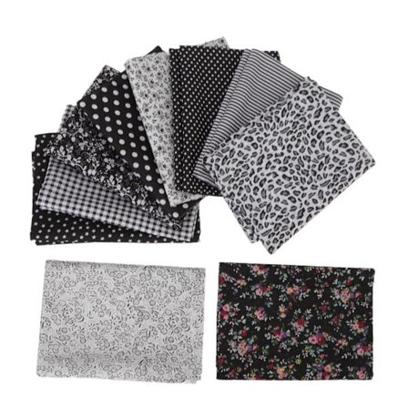 Håndværk Stof Blødt Forhindre Pilling Trykning Skærbar Bomuld DIY Syning Stof Klud til Quilting Scrapbooking 10 Farver