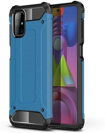 Hybrid Armor Case Robust cover til Samsung Galaxy M51 blå