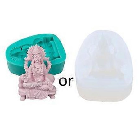 DIY Handgjorda Produkter Avalokitesvara Buddha Silikonform Doftande Gips Ornament Dropplim Hartsform för Dekoration