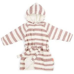 Done by Deer GOTS Striped Bathrobe Powder 3-4 Years - Swimwear and coverups - 3-4 years - Pink