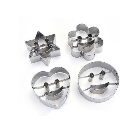 Kakform i rostfritt stål med smiley-ansikte