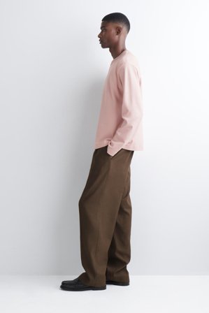 COS Homme T-Shirt Décontracté À Manches Longues En Jersey in Rose