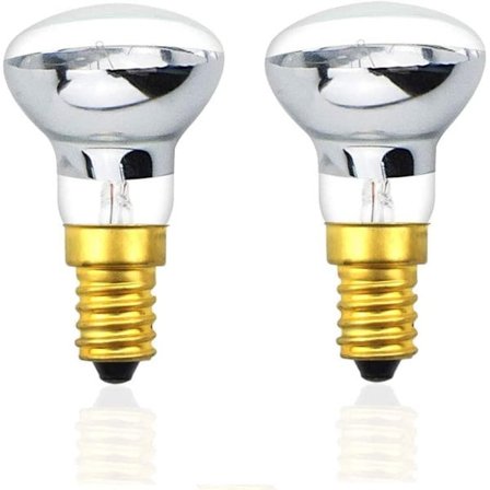2-pakning R39 E14 Reflekterende Lyspære Spotlight Dimbar Lava Lampe 25W S