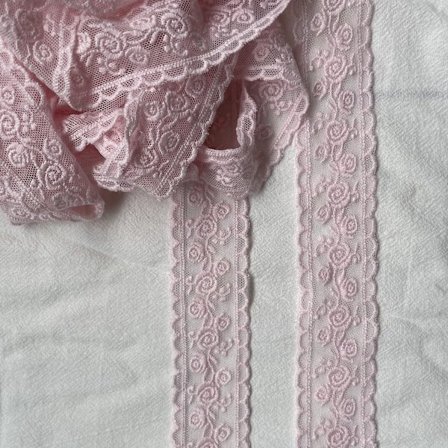 5 meter blonderibbon - Delikat lyserød, 15 meter - Blomsterbånd til