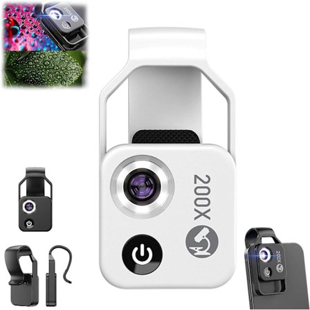 Nanozoom 200x Forstørrelseszoom, Nanozoom Højteknologisk Klips-på-Linse, Nano Zoom 200x til iPhone, Nanozoom Mobiltelefonlinse
