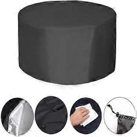 Runt överdrag för trädgårdsmöbler, vattentätt överdrag för bord och stolar, regn-, snö- och dammtätt överdrag för uteplats