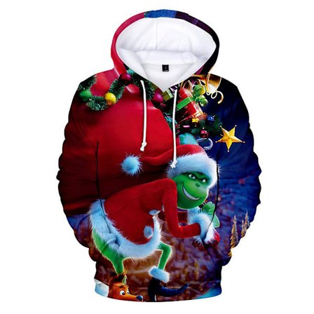 Julgrinch Hoodie - Unisex Huvtröja, Casual Topp, Present